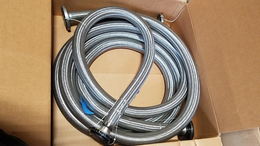 GHX 2" 150# Flanged Stainless Steel Flexible Braided Hose, 20ft Long